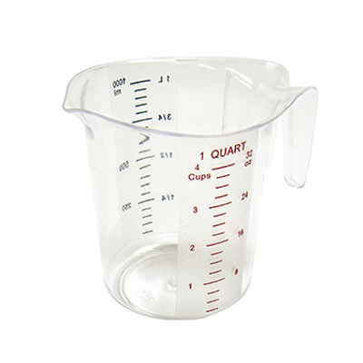 Winco PMCP-100 1 qt Polycarbonate Measuring Cup