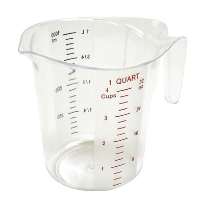 Winco PMCP-100 1 qt Polycarbonate Measuring Cup