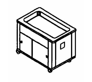 Piper Products 2-BCM 32"L x 36"H (2) Pan Size 9 7/16" Dp Stainless Steel Mechanically Cooled Mobile Cabinet Base Modular Design with Interlocking Mech. Elite Cold Food Serving Counter