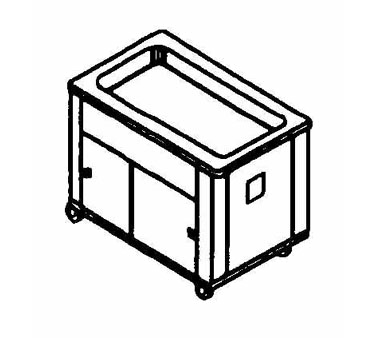 Piper Products 2-BCM 32"L x 36"H (2) Pan Size 9 7/16" Dp Stainless Steel Mechanically Cooled Mobile Cabinet Base Modular Design with Interlocking Mech. Elite Cold Food Serving Counter