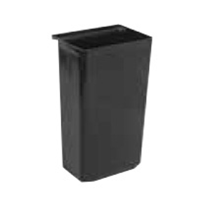 Winco UC-RB 13-1/5" Black Plastic Refuse Bin
