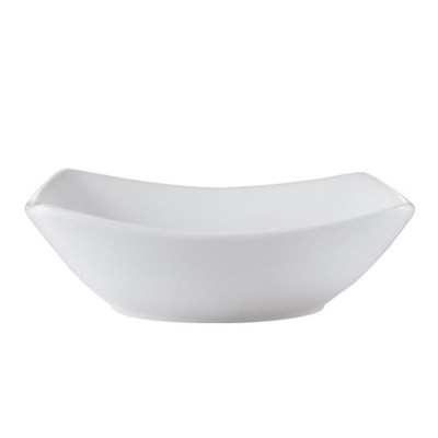 CAC China R-HB10 46 Oz. Super White Porcelain Rectangular RCN Specialty Bowl (1 Dozen)