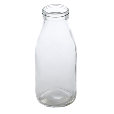 American Metalcraft GMB32 32 Oz. 3.25&quot; Dia. x 8.25&quot; H Glass Milk Bottle
