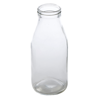 American Metalcraft GMB32 32 Oz. 3.25&quot; Dia. x 8.25&quot; H Glass Milk Bottle