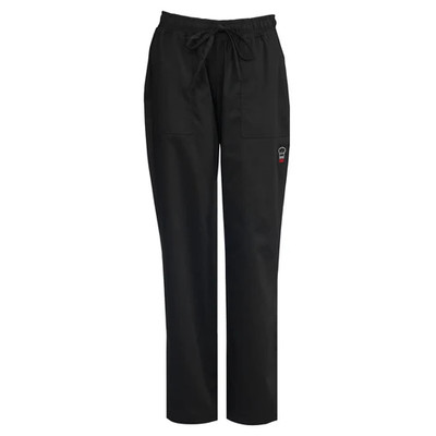 Winco UNF-8KL Black Women's Briley Women's Chef Pants