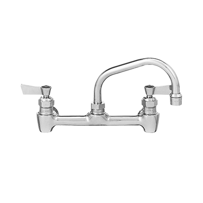 Fisher 61220 6" Stainless Steel Swing Spout Faucet With 8" Centers