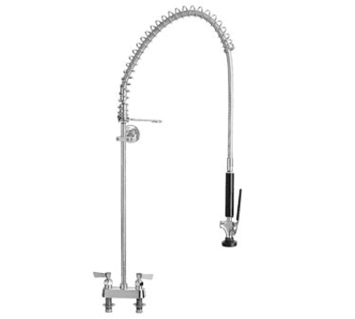 Fisher 25100 4" Deck-Mounted Control Valve Wall Bracket Pre-Rinse Assembly