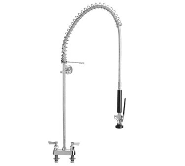 Fisher 25100 4" Deck-Mounted Control Valve Wall Bracket Pre-Rinse Assembly