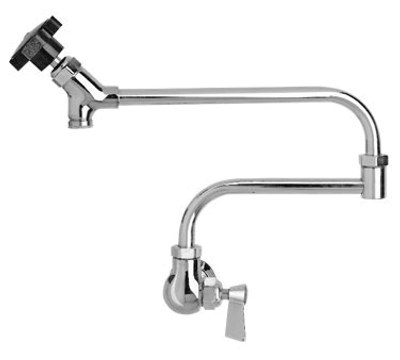 Fisher 4731 11" Control Swing Spout and 13" Double-Jointed Assembly Wall Mount Brass Single Hole Faucet