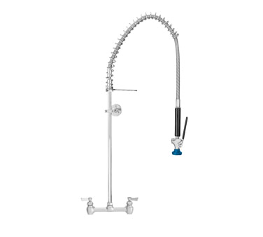 Fisher 67989 8" Backsplash Control Valve 21" Riser 36" Hose 1.15 Max GPM Stainless Steel Pre-Rinse Unit
