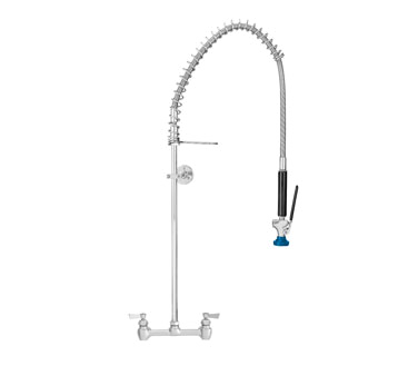 Fisher 67989 8" Backsplash Control Valve 21" Riser 36" Hose 1.15 Max GPM Stainless Steel Pre-Rinse Unit