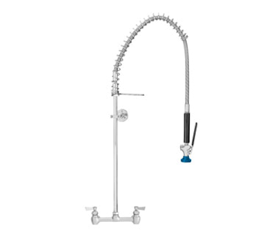 Fisher 67989 8" Backsplash Control Valve 21" Riser 36" Hose 1.15 Max GPM Stainless Steel Pre-Rinse Unit