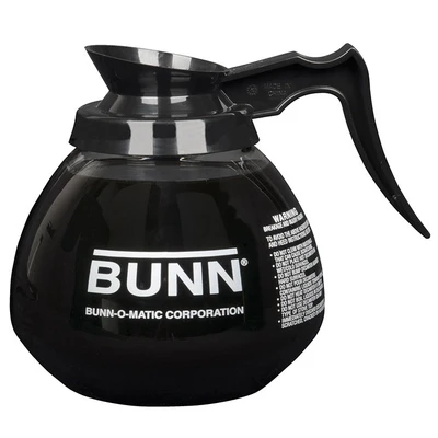 Bunn 42400.0101 64 Oz Black Handle Glass Decanter