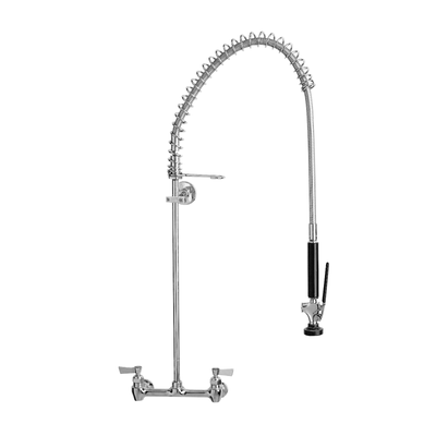 Fisher 53430 8" Adjustable Wall Control Valve 21" Riser 36" Hose Stainless Steel Pre-Rinse Unit