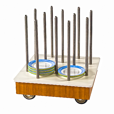 Lakeside 402 28" W Stainless Steel Poker Chip Dish Display Dolly