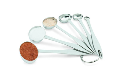 Vollrath 46588 Stainless Steel 6-Piece Oval Measuring Spoon Set