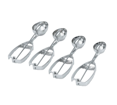 Vollrath 47170 1.63 oz Oval Stainless Steel Squeeze Handle Disher