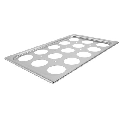 Vollrath 75062 Full Size 15 Hole Stainless Steel Egg Poacher Plate