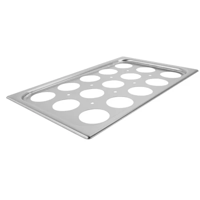 Vollrath 75062 Full Size 15 Hole Stainless Steel Egg Poacher Plate
