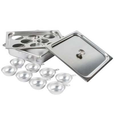 Vollrath 75070 Half Size Stainless Steel Egg Poacher/Juice Glass Holder