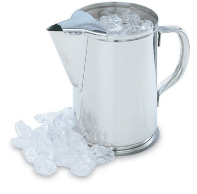 Vollrath 46402 64 Oz. Stainless Steel Water Pitcher With Ice Guard