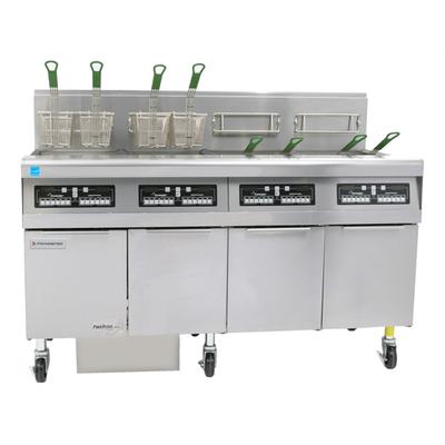 Frymaster FPPH455-LP 50 Lbs. Stainless Steel Liquid Propane Frymaster Fryer Battery - 320,000 BTU