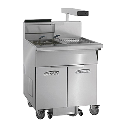 Imperial IFSCB-675-OP-T-NG Natural Gas Stainless Steel Fryer - 105,0000 BTU