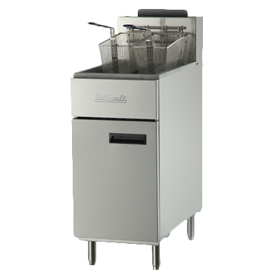 Migali C-F40-NG Natural Gas Stainless Steel Fryer - 102,000 BTU