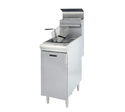 Adcraft BDGF-90/NG 15.5" W Natural Gas Stainless Steel Black Diamond Fryer - 90,000 BTU