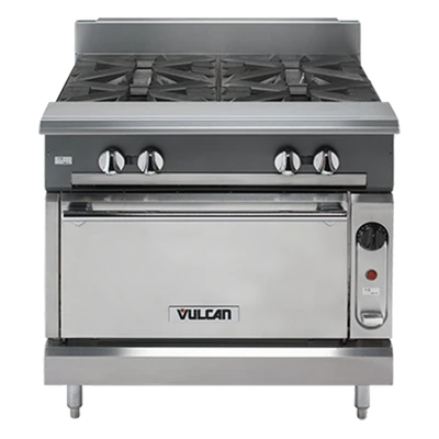 Vulcan VCBB24B-NG 24" W Stainless Steel Natural Gas V Series Heavy Duty Range - 65,000 BTU