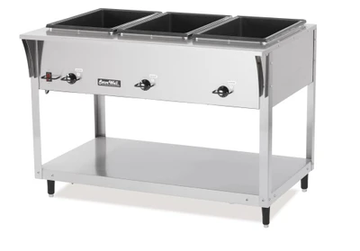 Vollrath 38215 5 Pan Electric ServeWell SL-Hot Food Table Open Shelf Base - 120 Volts
