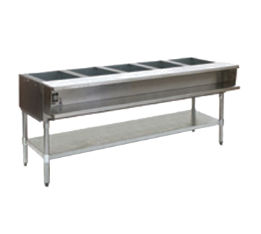 Eagle Group AWT5-NG-1X 5 Pan Natural Gas Water Bath Hot Food Table - 30,000 BTU