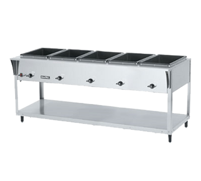 Vollrath 38205 5 Pan Electric ServeWell SL-Hot Food Table Open Shelf Base - 120 Volts