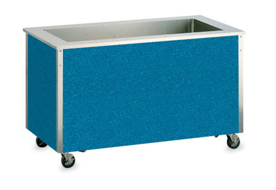Vollrath 37045 46"W x 28"D x 34"H Stainless Steel 3 Pan Modular Cold Food Station Fully Enclosed 4-Series Signature Server Stainless Steel Countertop with Cold Food Station
