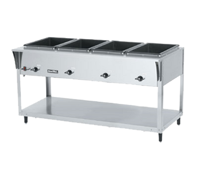 Vollrath 38218 4 Pan Electric ServeWell SL-Hot Food Table Open Shelf Base - 208-240 Volts