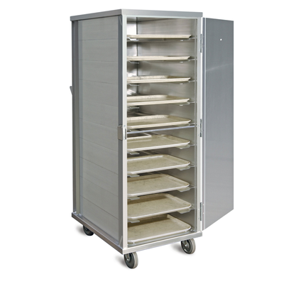 Dinex DXPAL2T1D16 24.25" W x 32.63" D x 55.63" H Aluminum Tray Delivery Cart