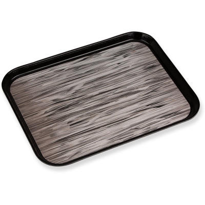Dinex DXSMC1418NSQ03 14" X 18" Black Quarry Fiberglass Patient Tray