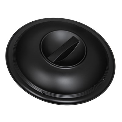 Dinex DXHHDM703 8" Polypropylene Black Dome Lid