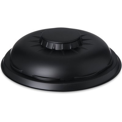 Dinex DXHHDM703 8" Black High Heat Polypropylene Dome Lid