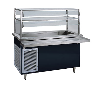 Delfield KCSC-60-BP 60" Long With 52" X 21-5/8" X 7" Deep Stainless Steel Drain with Valve Bloomington Style Cold Pan Shelleyglas Cold Food Serving Counter