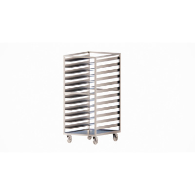 Dinex DXPDHOR20UP 33"W x 25-9/32"D x 59-15/32"H Aluminum Alloy Room Service Cart
