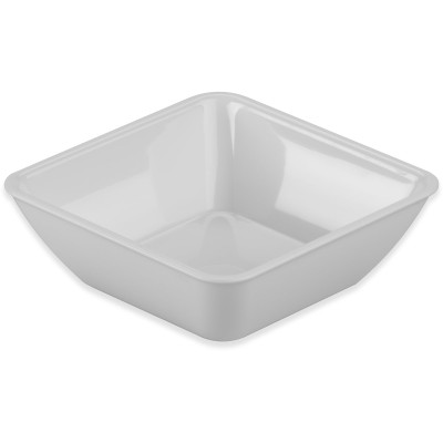Dinex DXSB602 6 oz. Square SAN White Bowl