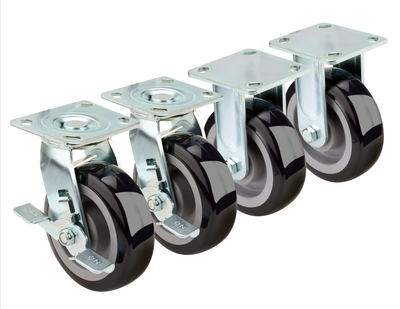 Krowne 28-180S 6" Extra Heavy Duty Large Plate Caster - 1 Set