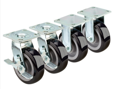 Krowne 28-180S 6" Extra Heavy Duty Large Plate Caster - 1 Set