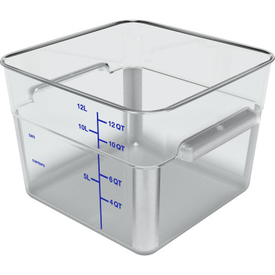 Carlisle 1195407 12 Qt. Polycarbonate Square Food Storage Container