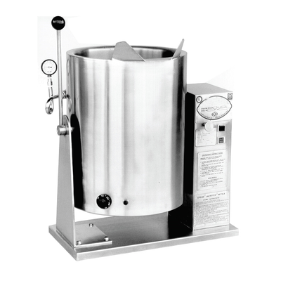 AccuTemp ALTEH-10-E 10 Gal. Stainless Steel Electric Tabletop AccuTemp Edge Series Tilting Kettle - 208 Volts