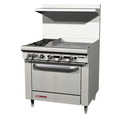 Southbend S36C-2TL-NG 36" Natural Gas S-Series Restaurant Range - 104,000 BTU