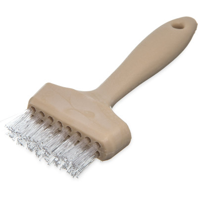 Carlisle 4011400 7" W x 3" D Sparta Waffle/Griddle Brush with 1" Teflon Bristles