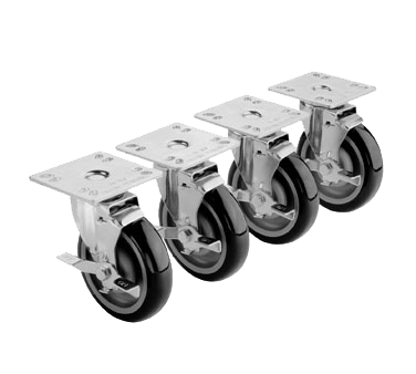 Krowne 28-107S 5" Plate Caster - 4/Set