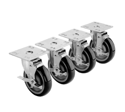 Krowne 28-107S 5" Plate Caster - 4/Set